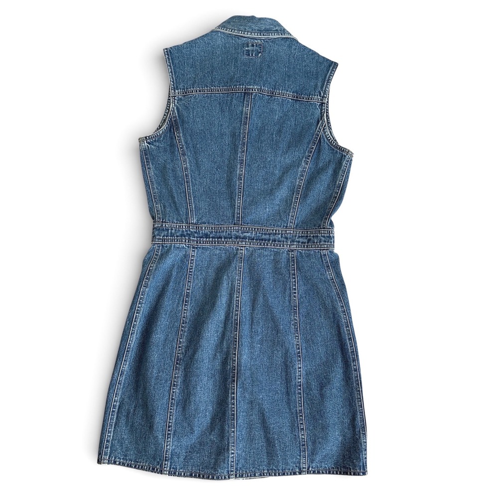 Vintage 90s Gap Denim Sleeveless Dress Size 8 - Picture 2 of 4